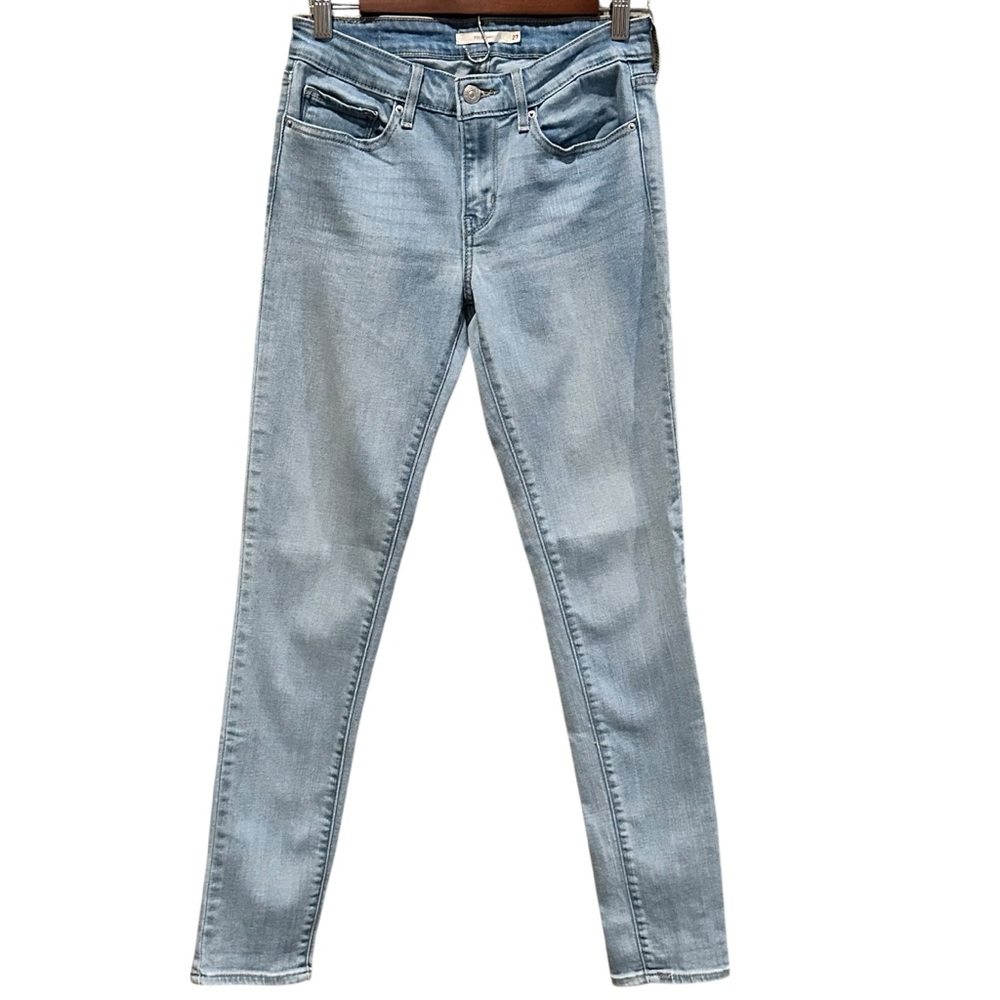 (Sold)Levi's 711 Skinny Jeans Women’s Size 27 Light Wash Mid Rise Stretch 27x 30 - Picture 2 of 12